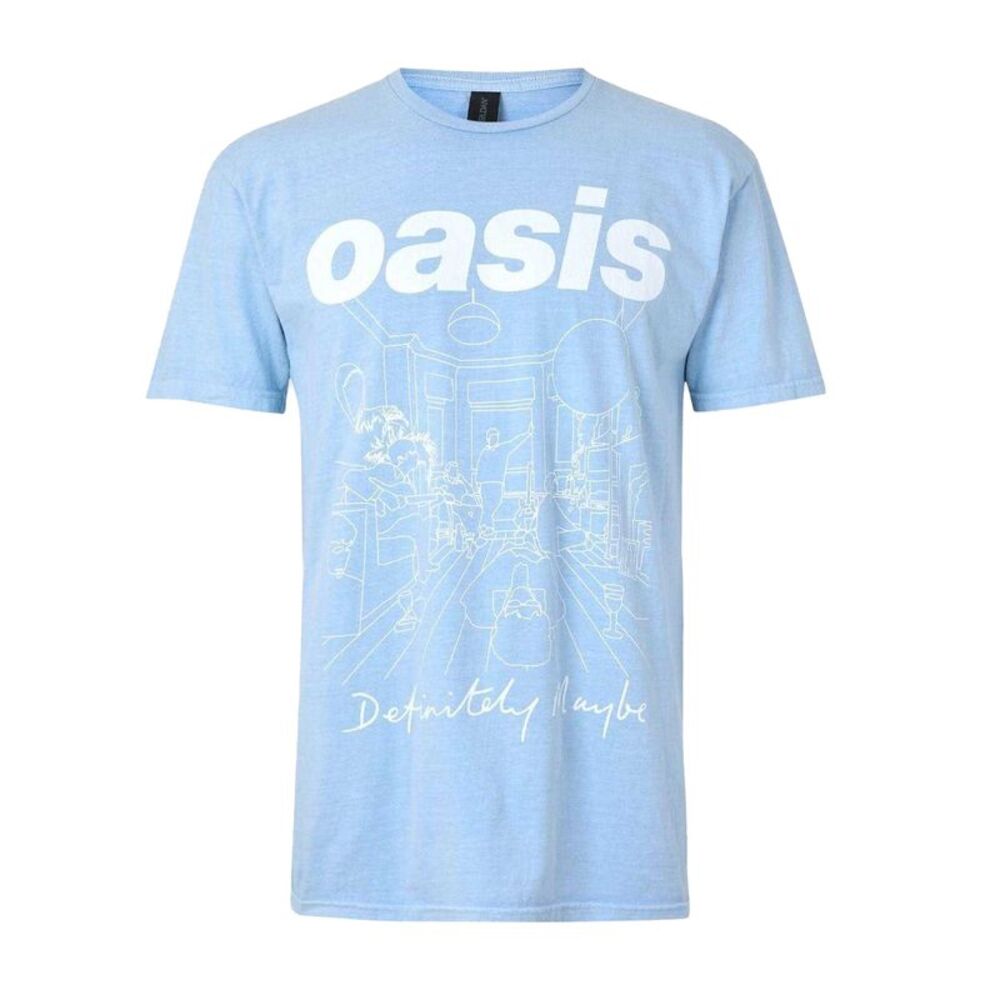 Oasis Unisex Adult Definitely Maybe Regular T-Shirt / Blue